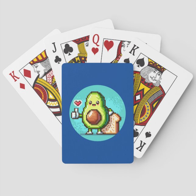Avocado Thumbs Up! Playing Cards (Back)