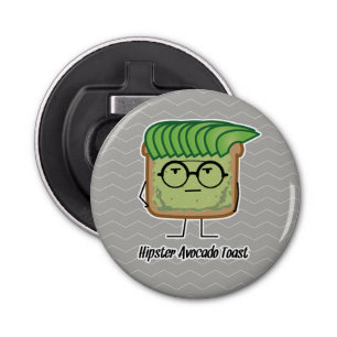 Avocado Toast Hipster glasses greaser hair Bottle Opener