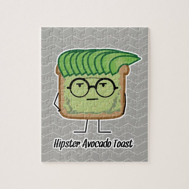 Avocado Toast Hipster glasses greaser hair Jigsaw Puzzle (Vertical)