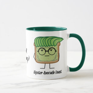 Avocado Toast Hipster glasses greaser hair Mug
