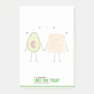 Avocado Toast Post-It® Notes, 4" x 6" Post-it Note
