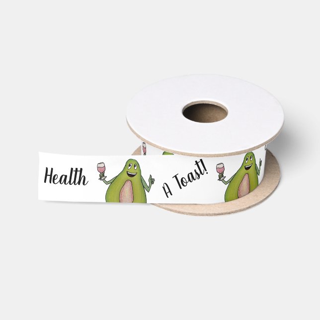 Avocado Toast Satin Ribbon (Spool)