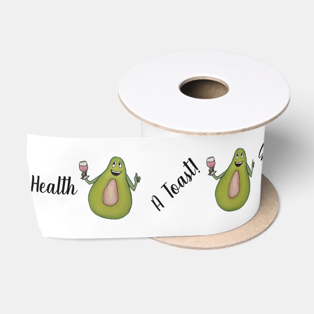 Avocado Toast Satin Ribbon (Spool)