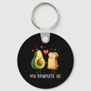 Avocado Toast You Complete Me Funny Vegan Fruit Lo Keychain