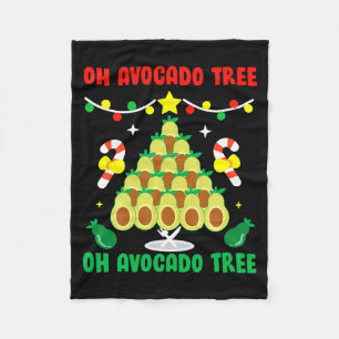 Avocado Tree Funny Food Vegan Christmas Gift  Fleece Blanket