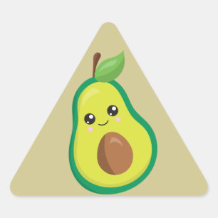 Avocado Triangle Triangle Sticker