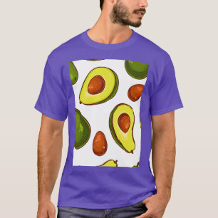 Avocado Tropical Delicious Design Drawing T-Shirt
