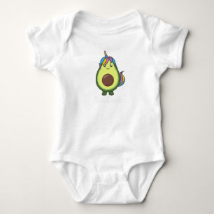 Avocado Unicorn Funny Avocados Unicorns Uni Cado Baby Bodysuit