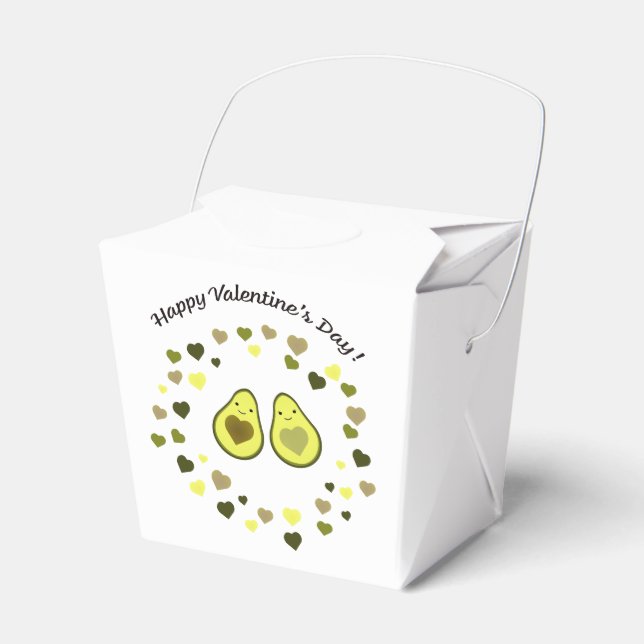 Avocado Valentine Favor Box (Front Side)