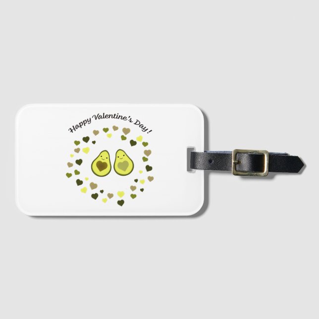 Avocado Valentine Luggage Tag (Front Horizontal)