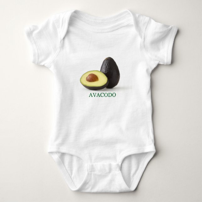 "Avocado Vibes" Baby Bodysuit (Front)