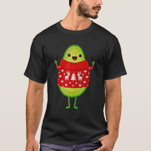 Avocado Wearing Ugly Sweater Merry Christmas