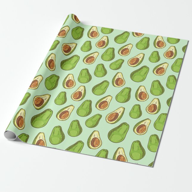 Avocado Wrapping Paper (Unrolled)