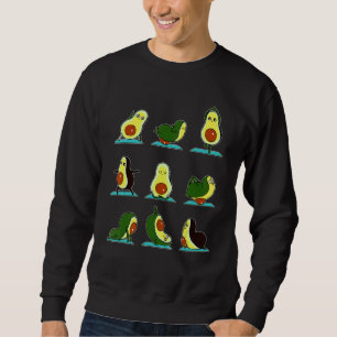 Avocado Yoga Fitness Exercising Gym Avocado Drinke Sweatshirt