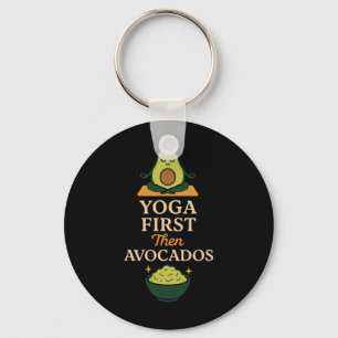 Avocado Yoga Funny Namaste Pun Plant-sed Fitness S Keychain