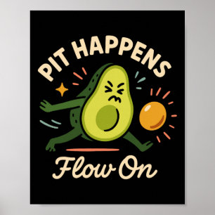 Avocado Yoga Funny Namaste Pun Plant-sed Fitness S Poster