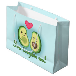 Avocado - you complete me large gift bag