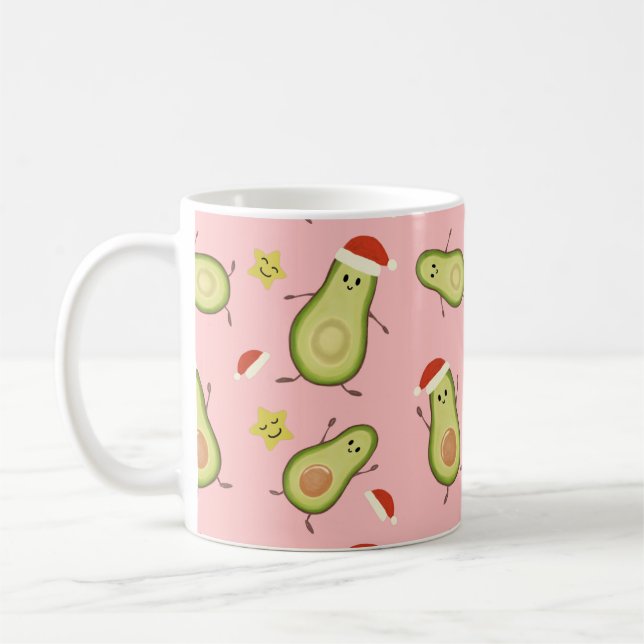 Avocados & Christmas Coffee Mug (Left)