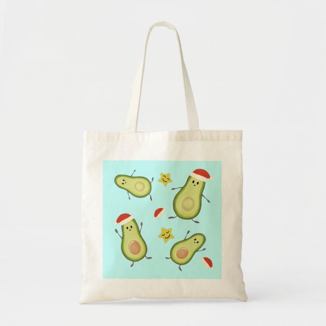 Avocados & Christmas Tote Bag (Front)