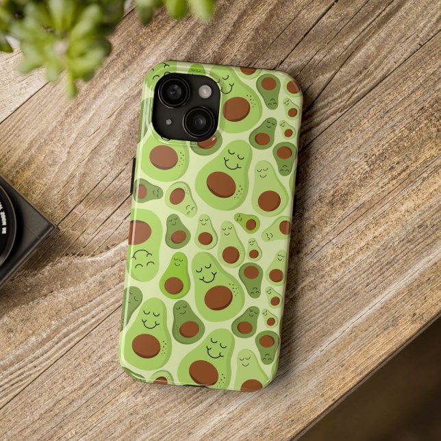 Avocados Cute Happy Avocado Pattern Case-Mate iPhone Case (Avocado Pattern Phone Case)