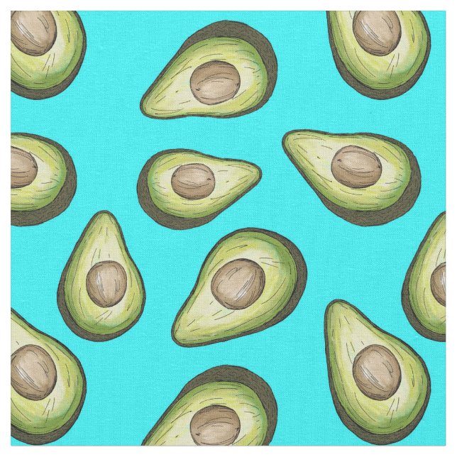 Avocados Pattern Fabric (Close Up)