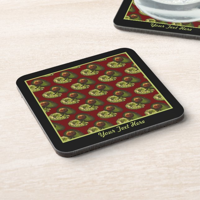 Avocados Plastic Coasters (Left Side)