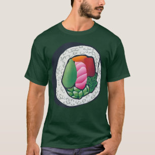 AvocadoTuesday Sushi Roll Unise, Hand Painted T-Shirt