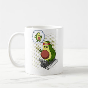 Avocardio Funny Avocado Cardio Running Exercise Pu Coffee Mug