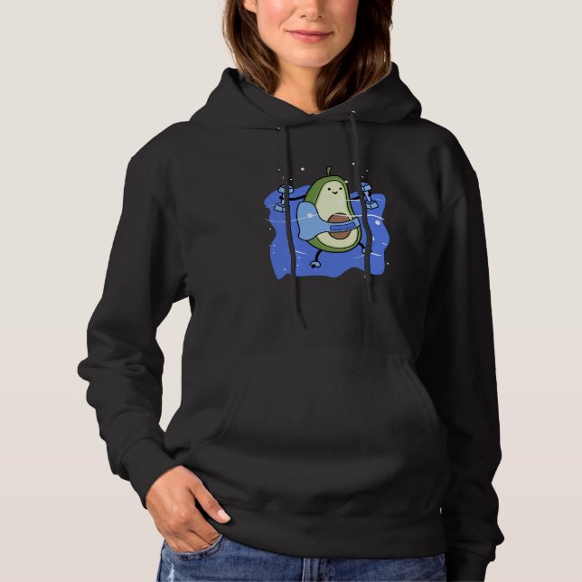 Avocardio heart fitness cardio Aquagym vegan veget Hoodie (Front)