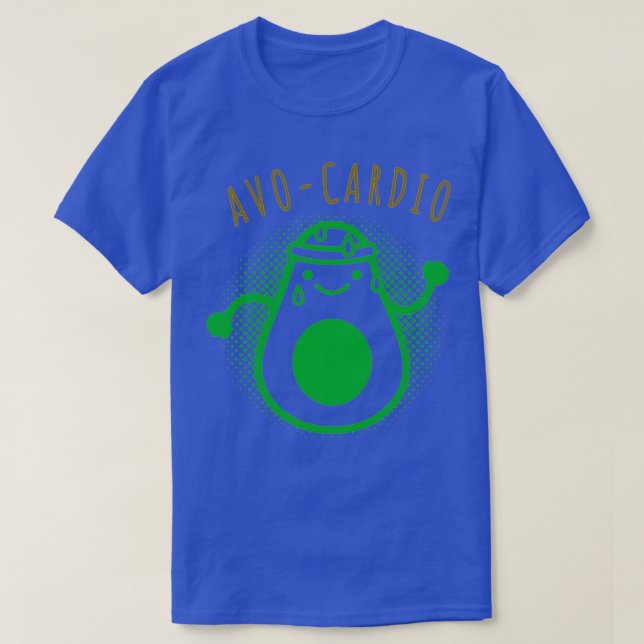 AvoCardio White Funny Gym Classic TShirt (Design Front)