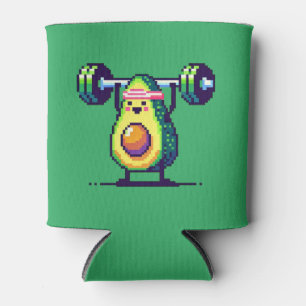 Avocardio Workout - Quirky 8-bit Fitness Avocado Can Cooler