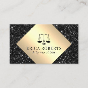 Avocat à la Parties scintillant noire Étiquette 