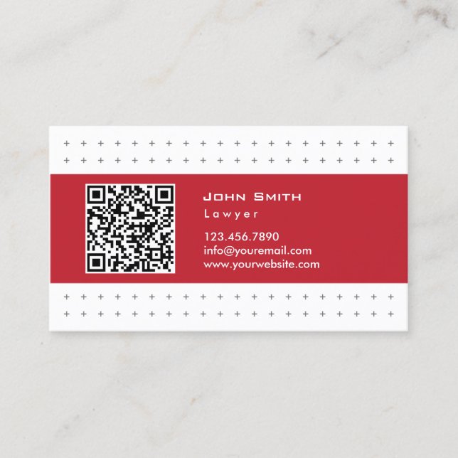 Avocat avocat professionnel QR Code Étiquette roug (Devant)