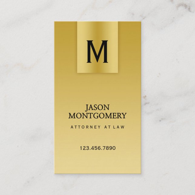 Avocat carte de visite design Or (Devant)