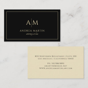 Avocat Carte de visite Monogramme moderne