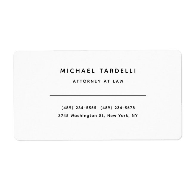 Avocat de droit minimaliste professionnel classiqu (Devant)