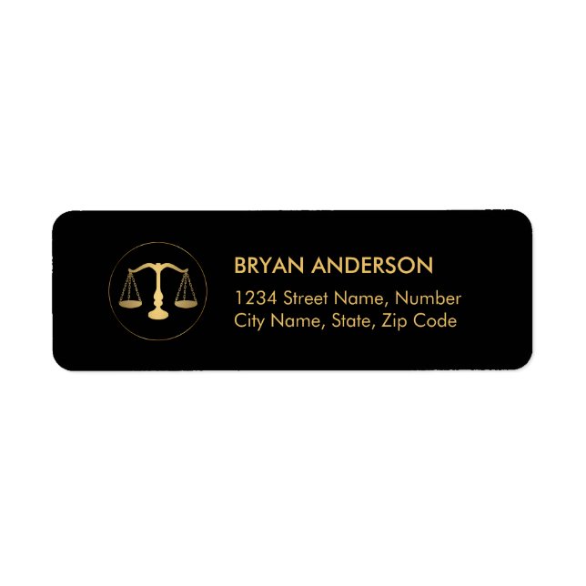 Avocat Étiquette de adresse (Devant)