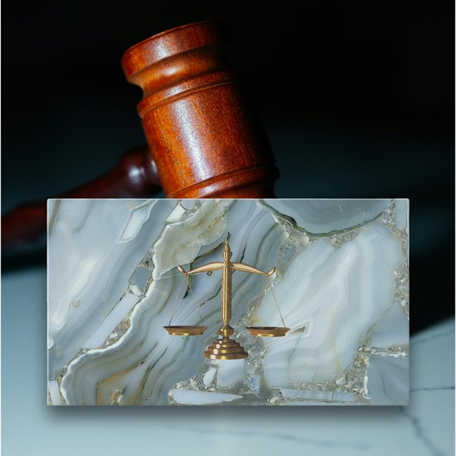 Avocat parties scintillant or marbre moderne carte (Luxury business card, Marble background - justice professionals )