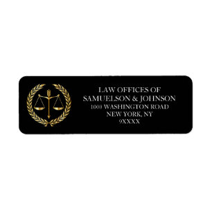 Avocat sur mesure Échelle de justice Black Gold