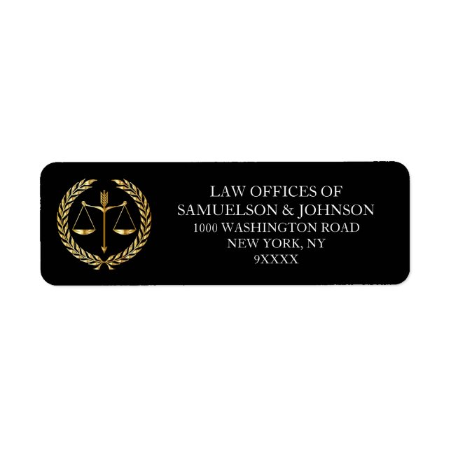 Avocat sur mesure Échelle de justice Black Gold (Devant)