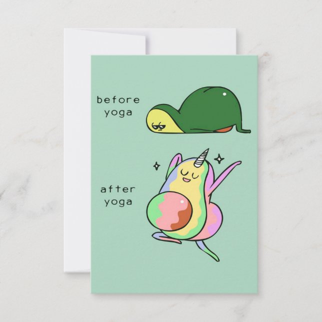 Avocat yoga | cadeau de vacances carte RSVP (Devant)