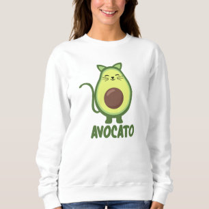 Avocato Avocado Cat Funny Food Green Sweatshirt