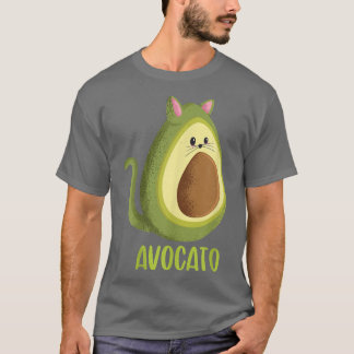 Avocato Avocado Cat Lover Cute Kawaii Cat Face Kit T-Shirt
