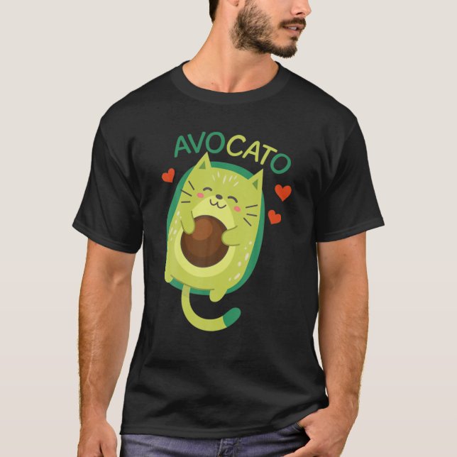 Avocato - Avocato Cat Meme Cute Avocado Vegan Funn T-Shirt (Front)