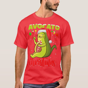 Avocato Funny Cute Cat Avocado Vegan Christmas T-Shirt