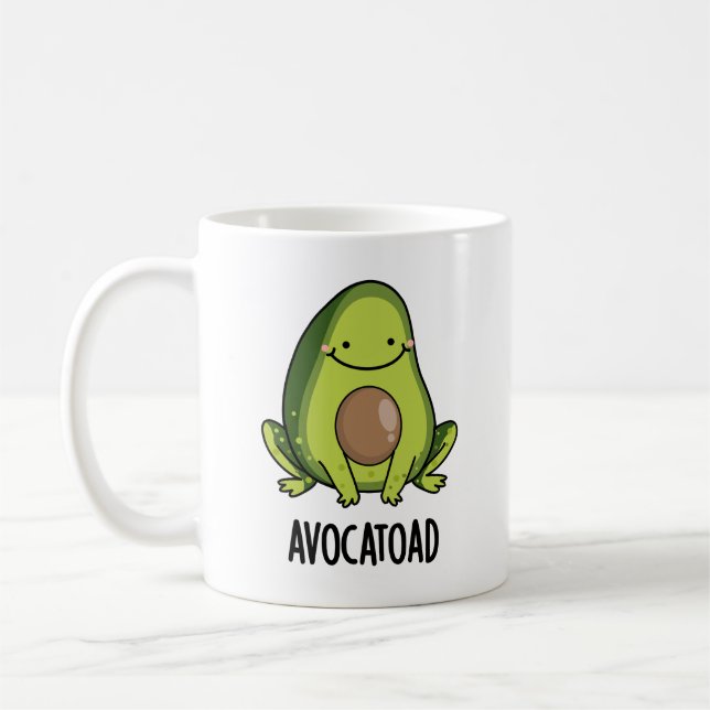 Avocatoad Funny Avocado Toad Pun  Coffee Mug (Left)