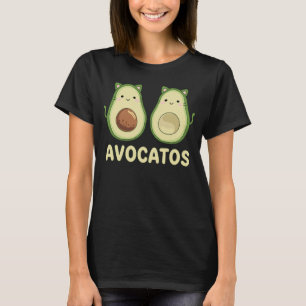 Avocatos Kawaii Cat & Avocado Pun T-Shirt