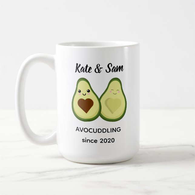Avocuddling customized couple Mug  (Left)