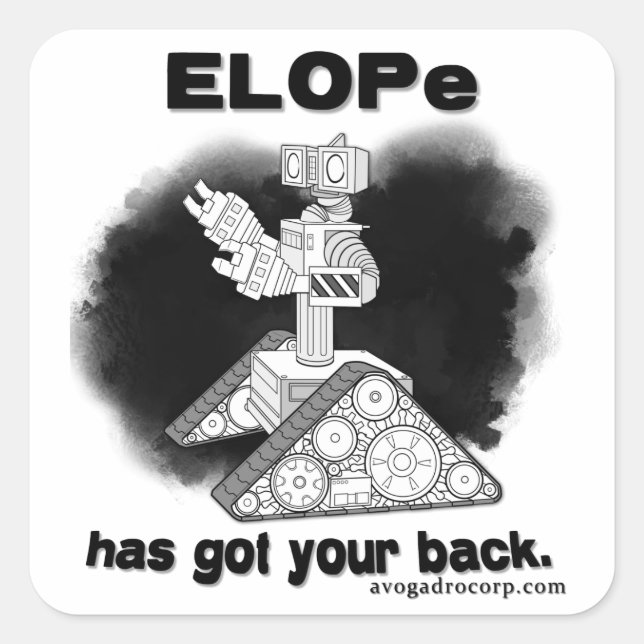 Avogadro Corp / ELOPe sticker (without gun) (Front)