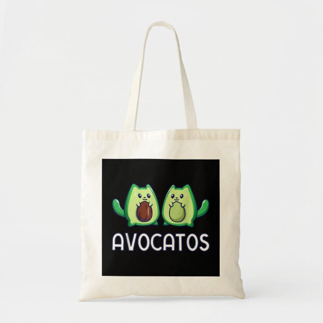 Avogato Avocado Cat Cat Vegan  Tote Bag (Front)
